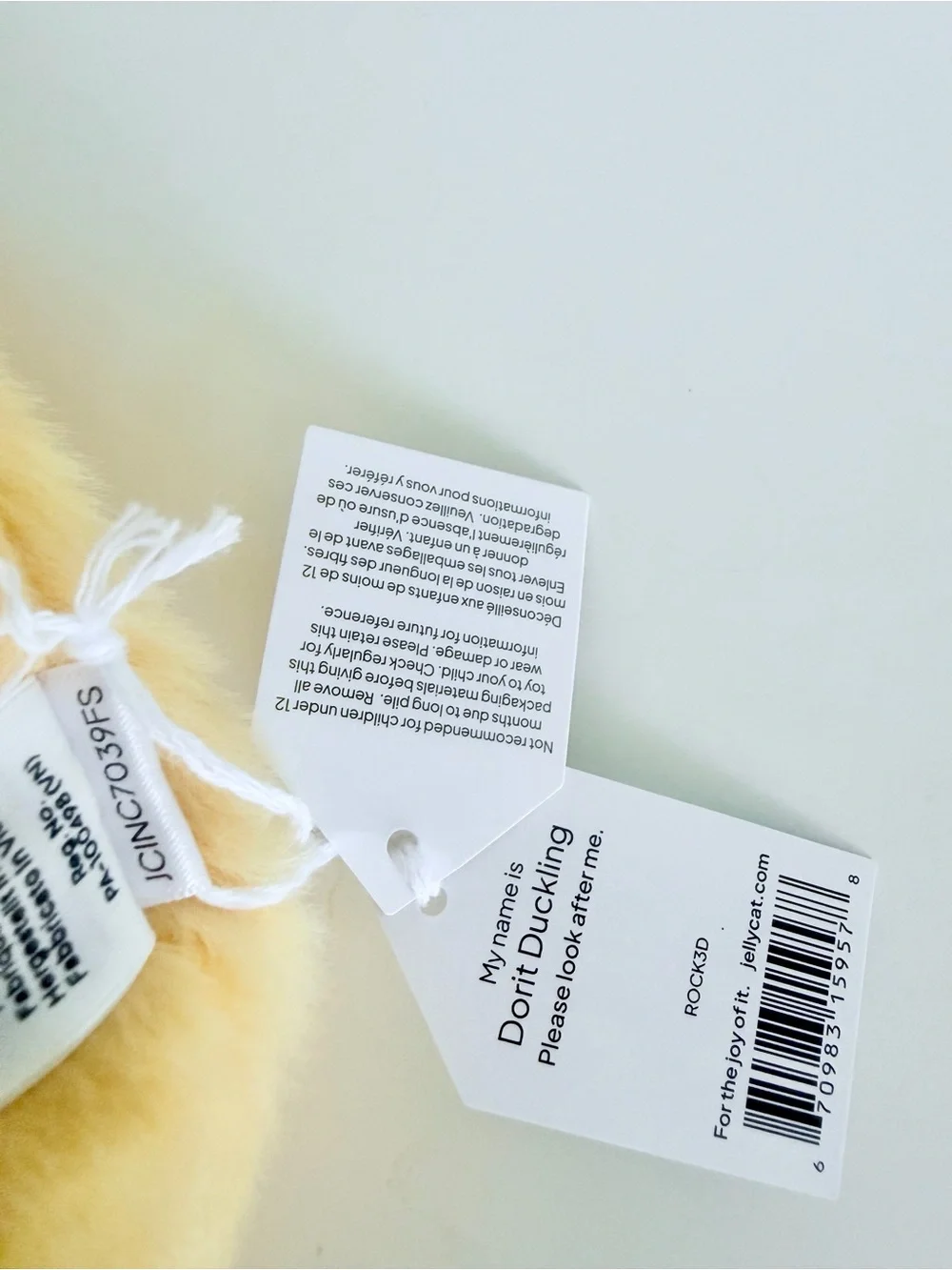 Jellycat Dorit Duckling w/ Removable Bow - BNWT Fast Shipping!